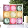 Macarrón Personalizado Bolas Navideñas Coloridas Set de Dulces Árbol de Navidad Rosa Estrella de la Punta Decoraciones Navideñas Festividad