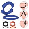 Anillo de bloqueo sin vibración transfronterizo collar de silicona para hombre anillo físico de cuatro agujeros para hombre HA-832 doble anillo bloqueo fino