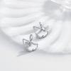 Pendientes de Plata de Ley 925 con Incrustaciones de Concha Hoja de Ginkgo para Mujer Sansheng Diseño Lucky Niche Pendientes Estilo Nuevo