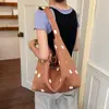 Bolsa tote de camurça com poá retrô estilo coreano para mulheres, nova bolsa de ombro de grande capacidade outono/inverno 2026 para trabalho e escola