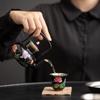 Popular Tetera de Amapola Plateada con Asa, Juego de Tazas de Té, Combinación en Caja de Regalo, Juego de Té de Cerámica para Regalo Navideño
