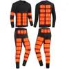 Traje inteligente de calefacción a temperatura constante para hombre y mujer, ropa interior térmica eléctrica, carga USB, a prueba de frío, térmico, con forro de terciopelo