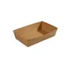 Caja de Barco Desechable Personalizada para Snacks Caja de Barco de Papel Kraft Caja de Empaque para Puesto de Pollo Frito Papas Fritas Albóndigas Cartón Abierto