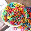 Anéis de Cabelo Coloridos de Doces para Crianças, Presilhas de Cabelo Fofas para Bebês que Não Danificam o Cabelo, Elásticos Pequenos para Meninas, Elásticos de Alta Elasticidade para Rabos de Cavalo