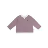 Ropa Infantil Unisex de Primavera y Otoño Camiseta Bebé Elegante Personalidad Infantil Marca de Moda Estilo Coreano Bloque de Color Falso Dos Piezas Bordado Camiseta Base
