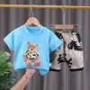 Ropa infantil transfronteriza verano nuevo niños bebé infantil niños dibujos animados casual cómodo manga corta conjunto dos piezas