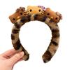Lindo gato marrón de peluche diadema de ala ancha otoño e invierno lavar la cara maquillaje diadema rojo neto lindo dulce accesorios para el cabello al por mayor
