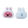 Lindo Conejito Blanco Cabeza Dibujo Animado Loopy Dibujo Animado Peluche Broche Calcetines Muñeca Muñeca