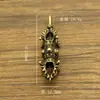 Nova chaveiro pingente de chave de carro de pilão de diamante de latão rede vermelha Xizang couro multiplicador ornamentos de pendurar para bagagem atacado