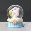 Criativo e Fofo Mais Vendido Novo Bola de Cristal Coelho de Pelúcia Coelho Eletrônico Luminoso Decoração de Mesa Atacado