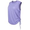Colete de Yoga Respirável de Fio de Bambu para Verão Feminino, Top Esportivo Solto de Gola Redonda sem Mangas, Cobertura de Yoga Fina com Cordão