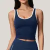 Amazon Europa Transfronteiriço Bloco de Cores Justo Colete Esportivo Roupas de Yoga Fitness Corrida Ciclismo Top sem Mangas Feminino