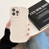 Nueva Funda de Teléfono Macaron Ola Grande Adecuada para iPhone 17 16 15, Color Caramelo Agujero Grande Funda Suave para Chicas Modernas