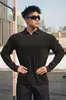 Nueva Camiseta Polo de Entrenamiento para Hombre De Rong Muscle Fitness para Baloncesto, Hermanos, Deportiva, Holgada, Manga Larga, Top para Cabello