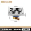 Drenaje de Piso Grueso de Acero Inoxidable al por Mayor Rejilla de Bambú Gris Mate Anti-Olor Descarga Directa Drenaje de Baño Núcleo de Paso Recto Drenaje de Piso