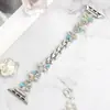 Correa de Flor de Cinco Pétalos de Dopamina Cadena de Aleación de Zinc Adecuada para Correa de Apple Watch Estilo Versátil de Gama Alta