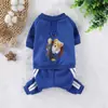 Ropa de Kung Fu de Polar sin Capucha para Perros y Gatos, Sudadera de Cuatro Patas para Otoño e Invierno para Perros Pequeños como Teddy, Bichón y Pomerania