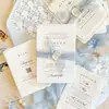 Invitaciones de boda de lujo personalizadas, invitaciones de papel de algodón con borde crudo, invitaciones de papel rasgado a mano, invitaciones de boda impresas estilo occidental, recuerdos de boda