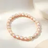Pulsera de perlas de agua dulce natural suave estilo francés para mujer, pulsera de cuentas exquisita de nicho de lujo ligero, accesorio versátil