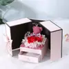 Caja de Regalo para el Día de San Valentín Transfronteriza Labial Rosa Collar Joyero Regalo de Cumpleaños Flor Eterna Caja de Regalo para Ventana Venta al por Mayor
