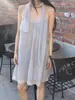 Vestido Fan Sun Xh com Alça de Fita Plissada Estilo Coreano Verão Novo Dongdaemun Doce Slimming Vestido Color Block para Mulheres
