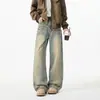 Jeans Vintage Lavados Urbanos de Moda Nuevos para Hombre de Verano, Pantalones Largos de Moda Retro Artísticos Estilo Hong Kong