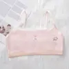 Chaleco Crop Top para Niñas de 7-10-14 Años Bandeau Algodón Puro con Tirantes Ropa Interior Transpirable Doble Capa Estilo Lindo Ropa Interior para la Pubertad