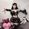 Guanyun Intimates Sexy Couro Patente Recorte Tira Couro Pu Diabo Duas Dimensões Puro Desejo Quente Qqny