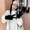 Corea del Sur Colores Cálidos Contrastantes Estilo Universitario Casual Guantes Cálidos para Dedos Ins Celebridad de Internet Pantalla Táctil Versátiles Guantes de Punto