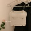 Camisola Chanel Preto e Branco Doce e Quente Moda Menina Design Externo Doce Puro e Fresco Top Interno Costas Bonitas Feminino