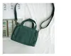 Bolso Bandolera Retro de Pana Japonés y Coreano, Estilo Artístico y Sencillo, Bolso de Hombro para Estudiante, Bolso de Mano Boston Forma de Almohada