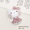 Accesorios de Resina para Manualidades de Dibujos Animados Falda con Estampado de Leopardo Gato de Pie Pinza de Pelo Pegamento de Crema Funda de Teléfono Hebilla de Zapato Llavero Colgante