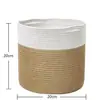 Cesta de Almacenamiento de Cuerda de Algodón Cesta de Almacenamiento Tejida a Mano Estilo Ins Escandinavo Almacenamiento del Hogar Sala de Estar Múltiples Tamaños y Colores Disponibles