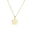 Venta al por mayor de joyería europea y americana transfronteriza simple de acero inoxidable 304 colgante de estrella pentagonal de cinco puntas suministro de fabricantes
