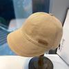 Sombrero Pequeño que Muestra la Cara, Sombrero de Copa Vacío para Mujer, Gorra de Pico Retro de Nicho, Sombrero de Pescador de Zhao Lusi, Sombrero de Sol Plano que Cubre la Cara