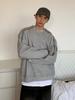 Sudadera Gris de Cuello Redondo con Doble Cremallera para Hombre Primavera y Otoño Diseño Nicho Chaqueta con Capucha Pesada Top Casual Holgado