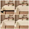 Mantel Estilo Wabi-Sabi Impermeable a Prueba de Aceite Lavable Resistente al Calor Modelo Nuevo 2025 Funda de Mesa de Gama Alta Cubierta para Mesa de Café Rectangular