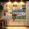 Arte metálico 3D estilo nórdico con matrículas americanas, para decoración de bares; letreros de hojalata y arte de aluminio hechos a medida y al por mayor