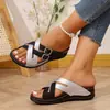 Sandalias de Cuña con Hebilla de Cinturón Bloque de Color Transfronterizas para Mujer Verano 2025 Nuevas Sandalias de Correa Cruzada de Suela Gruesa Tallas Grandes Venta al por Mayor