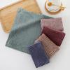 Toalha Pequena de Coral Fleece com Listras Verticais em Estoque, Macia e Absorvente, Toalha de Limpeza para Cozinha, Toalha de Mão para Crianças, Listrada no Atacado