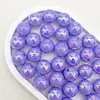 Cuentas pintadas a mano de 16 mm cuentas inferiores cuentas de concha coloridas agujero recto cuentas sueltas accesorios para pulsera diy chapado acrílico productos de alta calidad