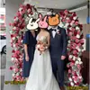 Arco de Ferro Forjado Pós-Casamento Suporte de Flores Chifre de Touro Porta Chifre de Carneiro Decoração de Casamento ao Ar Livre Arco Porta de Casamento