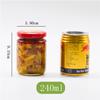 Atacado Garrafa de Vidro Enlatada Garrafa Redonda de Picles Garrafa Selada Garrafa Gu Jiang Pote de Mel Garrafa de Pêssego Amarelo Doméstico com Tampa