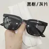Óculos de Sol Femininos de Alta Qualidade Cor Pôr do Sol Degradê Estilo Ins Wang Jiaer Mesmo Estilo para Mulheres com Rosto Redondo Efeito Emagrecedor Óculos de Sol Marrons para Homens