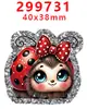 Acessórios de Acrílico Desenho Animado com Glitter Transfronteiriço Acessórios para Joias DIY de Resina Patch Grampo de Cabelo Grampo de Cabelo Gt-Y-299649