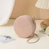 Bolso de Paja Bolso Tejido de Playa Nuevo Ingreso 2025 Estilo de Lujo Bolso Redondo Pequeño Tejido de Paja Bolso Cruzado para Teléfono Móvil Grande Mediano Pequeño