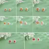 Pendientes de Resina de Flor de Cinco Pétalos Estilo Coreano Lindos Pendientes Florales Sin Molestias Pendientes Elegantes de Nicho Combinan con Todo para Agujeros en las Orejas