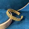 Vietnam Pulsera Brazalete Abierto Hueco Espiga de Trigo Blindada Latón Chapado en Oro Espiga de Trigo Pulsera Pulsera Damas Suministro de Fábrica