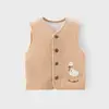 Chaleco cálido de tres capas para bebé, ropa de otoño e invierno, chaleco cálido para niños y niñas, chaleco pequeño de primavera y otoño