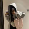 Estilo Xiao Xiang Explosiones Suéter con Capucha de Gama Alta Abrigo para Mujer Sombrero Japonés y Coreano Ropa Superior Sudadera Estampada Sexy Delgado